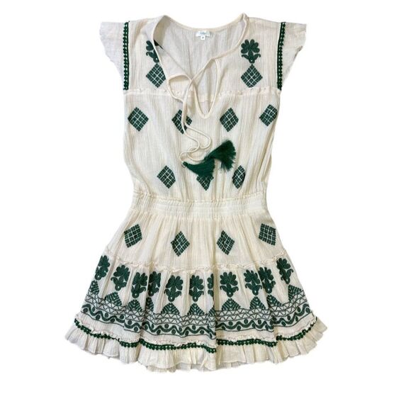 Guadalupe Design Tunic Shift Dress Cinched Waist Embroidery Size M - Picture 8 of 16